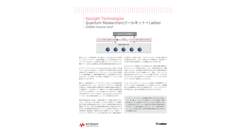 Quantum Researchersツールキット＋Labber | キーサイト